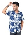 Shop Men's Blue All Over Floral Printed Shirt-Front