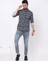 Shop Men's Blue Floral Printed Slim Fit Shirt