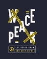 Shop Men's Blue Foster Peace Typography T-shirt-Full