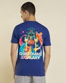 Shop Men's Blue Galaxy Ship Graphic Printed T-shirt-Design
