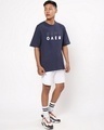 Shop Men's Blue Game Over Minimal Typography Oversized T-shirt-Design