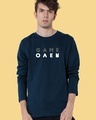 Shop Men's Blue Game Over Minimal Typography T-shirt-Front