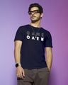 Shop Men's Blue Game Over Minimal Typography T-shirt-Front