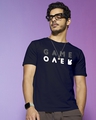 Shop Men's Blue Game Over Minimal Typography T-shirt-Front