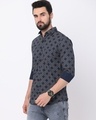 Shop Men's Blue Geometric Printed Slim Fit Shirt-Design