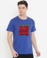 Shop Men's Blue Go Beyond Plus Ultra Typography T-shirt-Front