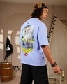 Shop Men's Blue Going Merry Graphic Printed Oversized T-shirt-Front