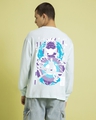 Shop Men's Blue Gojo Domain Graphic Printed Oversized T-shirt-Front