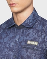 Shop Men's Blue Graphic Design Casual Shirt-Full