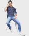 Shop Men's Blue Graphic Design Casual Shirt