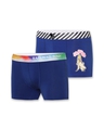Shop Pack of 2 Men's Blue Graphic Printed Cotton Trunks-Front