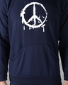 Shop Men's Blue Peace Dripping Graphic Printed Hoodie