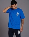 Shop Men's Blue Graphic Printed T-shirt-Full