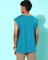 Shop Men's Blue Graphic Printed Oversized Vest-Design
