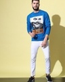 Shop Men's Blue Graphic Printed Sweatshirt