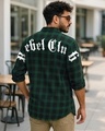 Shop Men's Blue & Green Rebel Club Checked Shirt-Front