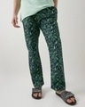 Shop Men's Blue & Green Snoopy All Over Printed Pyjamas-Front