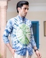 Shop Men's Blue & Green Tie & Dye Shirt-Design