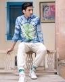 Shop Men's Blue & Green Tie & Dye Shirt