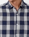 Shop Men's Blue & Grey Checked Shirt