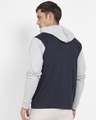 Shop Men's Blue & Grey Color Block Hooded Jacket-Design