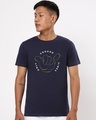 Shop Men's Blue Hang Loose Vibes Graphic Printed T-shirt-Front
