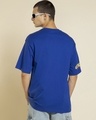 Shop Men's Blue Heart Ablaze Graphic Printed Oversized T-shirt-Full