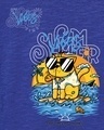 Shop Men's Blue Heat Waves Graphic Printed Oversized T-shirt