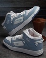 Shop Men's Blue High-Top Sneakers-Front