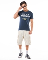 Shop Men's Blue Highway Life Typography T-shirt-Full