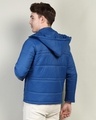 Shop Men's Blue Hooded Puffer Jacket-Full