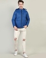 Shop Men's Blue Hooded Puffer Jacket