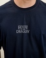 Shop Men's Blue House Of The Dragon Blood Graphic Printed Oversized T-shirt