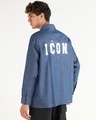 Shop Men's Blue Icon Printed Oversized Shirt-Design