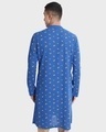 Shop Men's Blue Indo Fusion AOP Relaxed Fit Long Kurta-Design