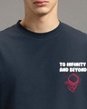 Shop Men's Blue Infinity Space Graphic Printed Oversized T-shirt