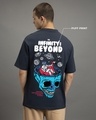 Shop Men's Blue Infinity Space Graphic Printed Oversized T-shirt-Full