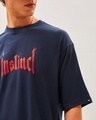 Shop Men's Blue Instinct Graphic Printed Oversized T-shirt