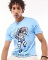 Shop Men's Blue Inter Galactic Party Graphic Printed T-shirt-Front