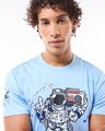 Shop Men's Blue Inter Galactic Party Graphic Printed T-shirt