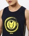 Shop Men's Blue Iron Man Mask Graphic Print Vest