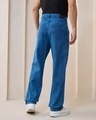 Shop Men's Blue Baggy Distressed Jeans-Design