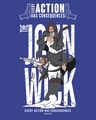 Shop Men's Blue John Wick 4 Graphic Printed Oversized T-shirt