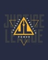 Shop Men's Blue Justice League Triad Typography Oversized Hoodie T-shirt