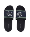 Shop Men's Black & Blue Kakashi Origins Printed Velcro Sliders