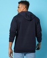 Shop Men's Blue Keep Calm Typography Hooded Sweatshirt-Design