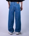 Shop Men's Blue Laser Rush Baggy Oversized Jeans-Design