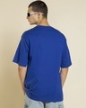 Shop Men's Blue Level Up Typography Oversized T-shirt-Full