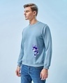 Shop Men's Blue Level Up Mickey Graphic Printed  Sweatshirt-Design