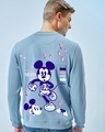 Shop Men's Blue Level Up Mickey Graphic Printed  Sweatshirt-Front